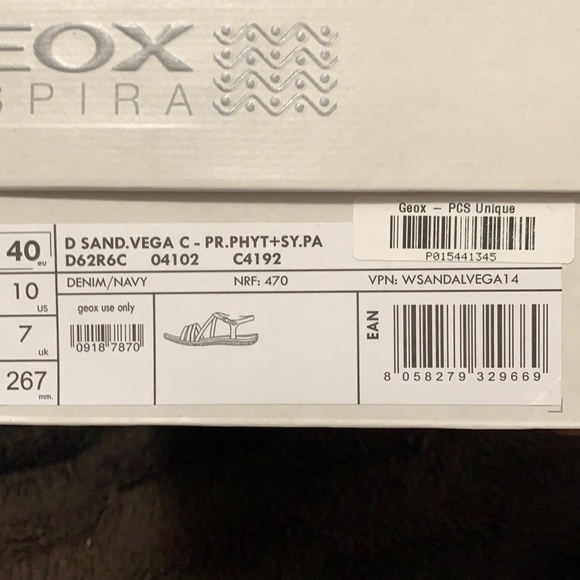 GEOX LADIES LEATHER CTOSS STRAP SANDAL SIZE 10 - Picture 3 of 4